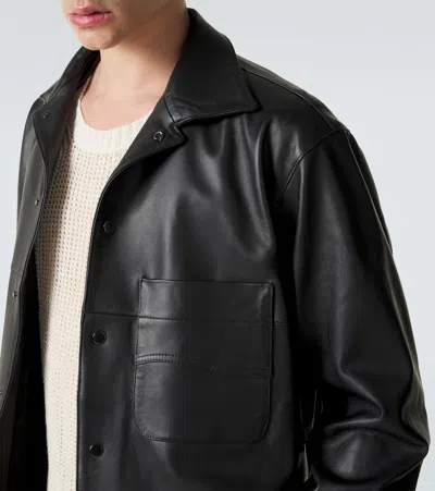 Stòffa Leather Jacket In Black