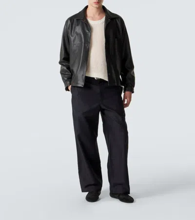 Stòffa Leather Jacket In Black