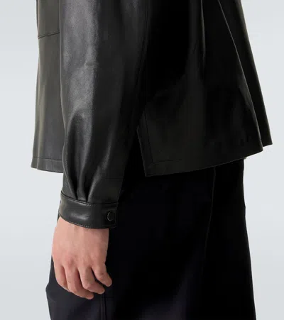 Stòffa Leather Jacket In Black