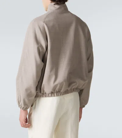 Stòffa Wool Bomber Jacket In Neutral