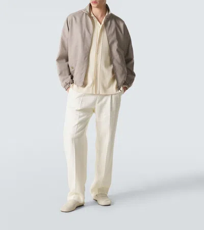 Stòffa Wool Bomber Jacket In Neutral