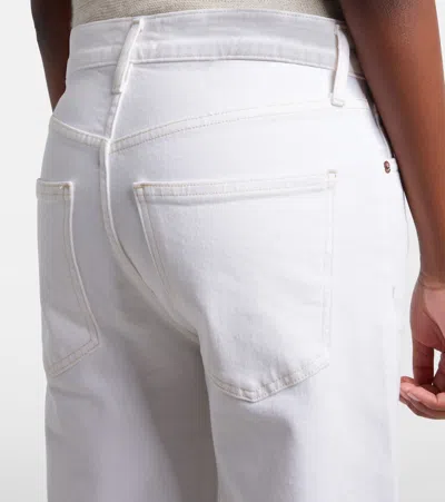 Agolde Harper Straight Jeans In White