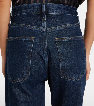 Agolde Mid Rise Kick Boot Jeans In Blue