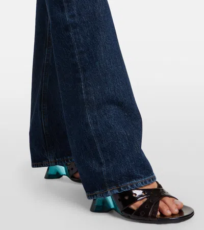 Agolde Mid Rise Kick Boot Jeans In Blue