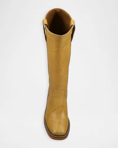 Frye Kate Oiled Leather Pull-on Boots In Multi