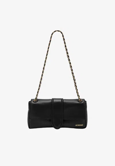 Jacquemus Le Bambino Chaine Nappa Leather Shoulder Bag In Black