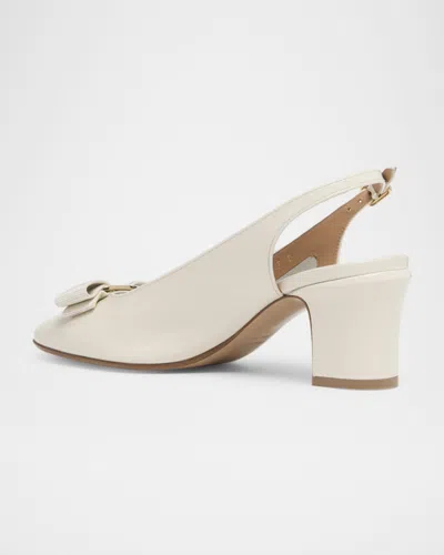 Ferragamo Women Mascarpone Vara Bow Slingback Pumps In Neutral