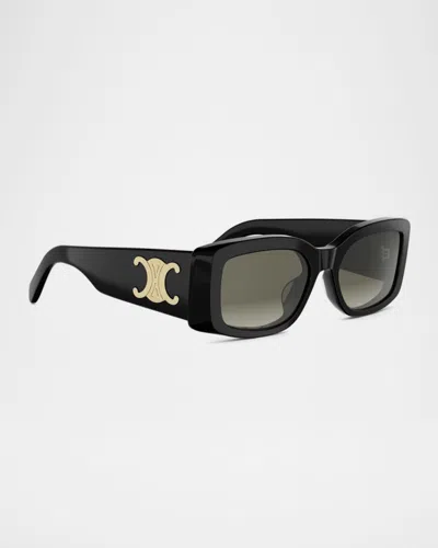 Celine Triomphe Acetate Rectangle Sunglasses In Multi