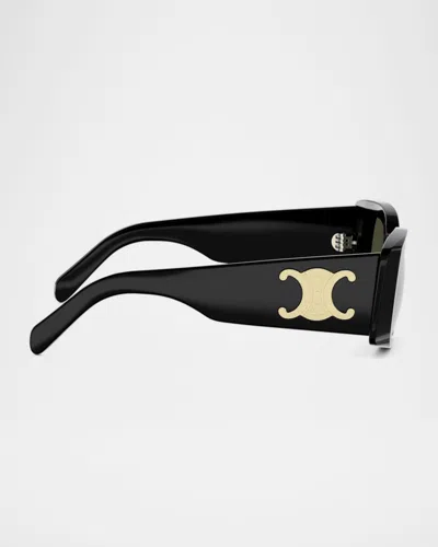 Celine Triomphe Acetate Rectangle Sunglasses In Multi