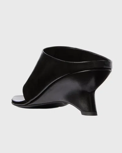 Khaite Black Marlow Sculptural Leather Mules In Black