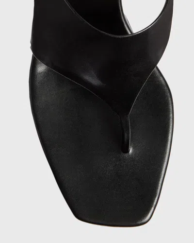 Khaite Black Marlow Sculptural Leather Mules In Black