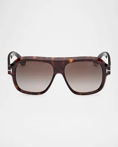 Tom Ford Eyewear Pilot Frame Sunglasses In Multi