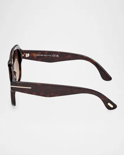 Tom Ford Eyewear Pilot Frame Sunglasses In Multi