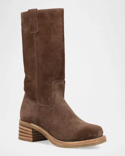 Frye Campus 12r Suede Mid-calf Boots In Multi