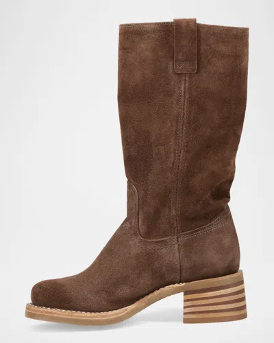 Frye Campus 12r Suede Mid-calf Boots In Multi
