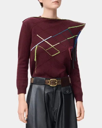 Loewe Rounded Suede Belt In Multi