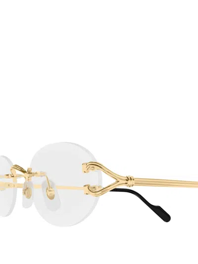 Cartier Rimless Oval-frame Glasses In Gold | ModeSens