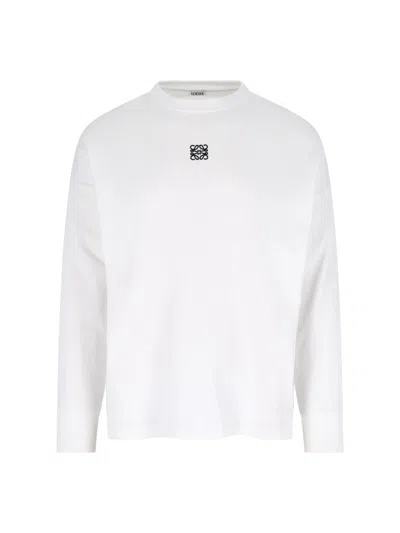 Loewe Oversized Long Sleeve T-shirt In White