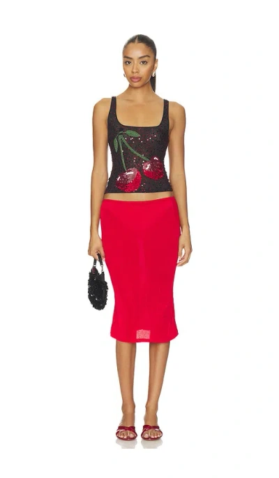 Leslie Amon Cherry Tank Top In Multi
