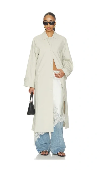 Still Here Trench Coat In White