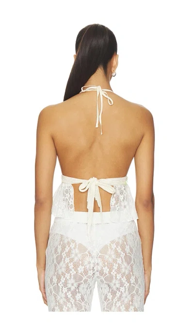 My Beachy Side Iris Top In White