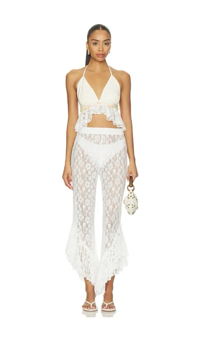 My Beachy Side Iris Top In White