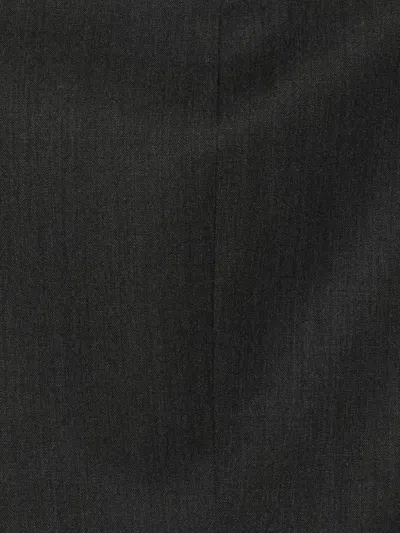 Maison Margiela Anthracite Virgin Wool Jacket With Button In Black