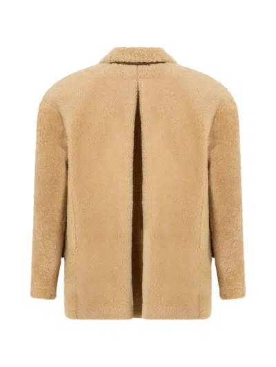 The Mannei Beige Solid Notched Lapel Blazer In Neutral