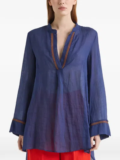 Maliparmi Long-sleeves Shirt In Blue