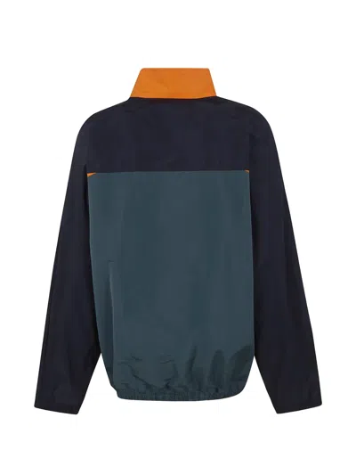 N°21 Colour-block Zip-up Bomber Jacket In Blue