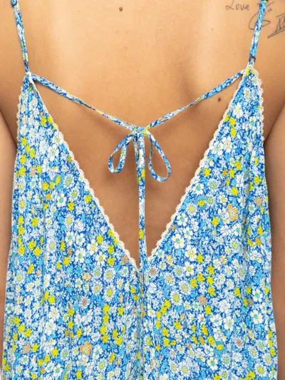 Zadig & Voltaire Womens Pear Ristym Printed Woven Maxi Dress In Blue
