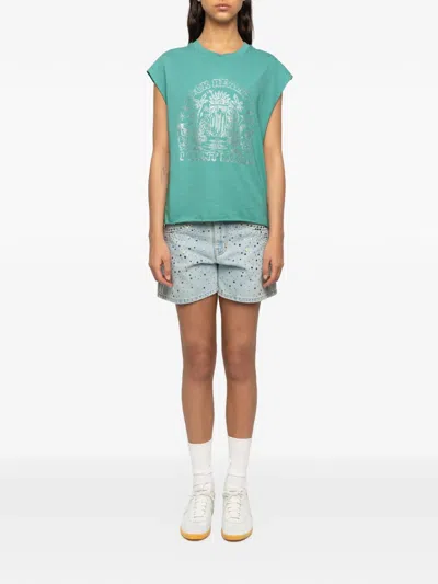 Zadig & Voltaire Womens Borneo Cloe Graphic-print Cotton T-shirt In Multi