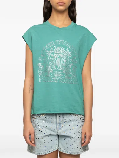 Zadig & Voltaire Womens Borneo Cloe Graphic-print Cotton T-shirt In Multi