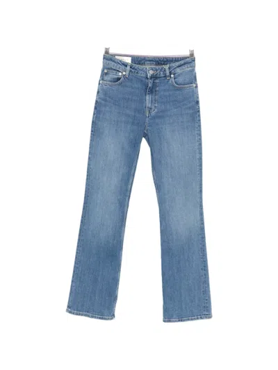 Gant Monogram Flared Jeans In Blue