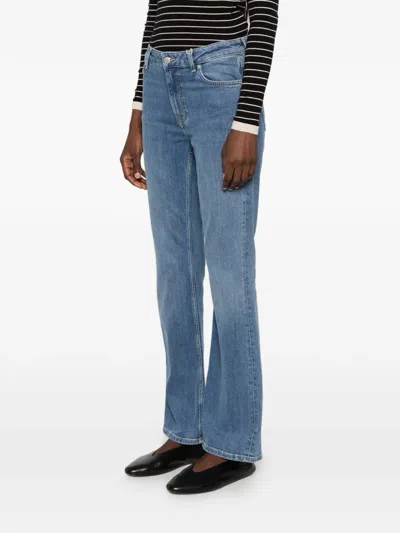 Gant Monogram Flared Jeans In Blue