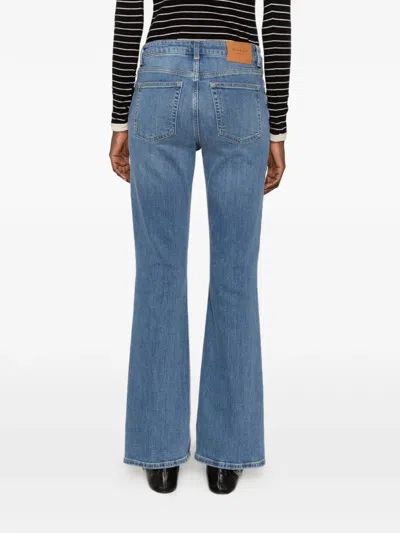 Gant Monogram Flared Jeans In Blue