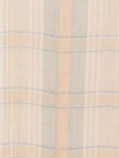 Panicale Check-pattern Fringed Scarf In Multi