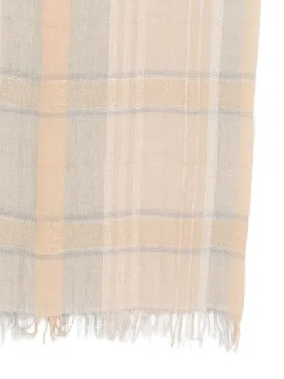 Panicale Check-pattern Fringed Scarf In Multi