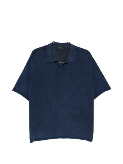 Arovescio Derby Knitted T-shirt In Blue