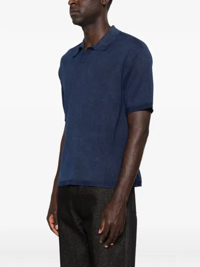 Arovescio Derby Knitted T-shirt In Blue