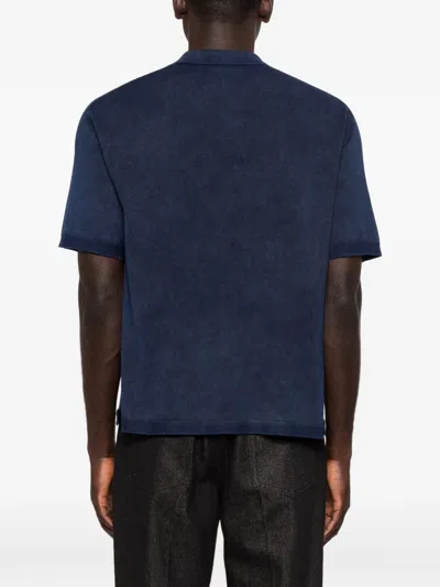 Arovescio Derby Knitted T-shirt In Blue