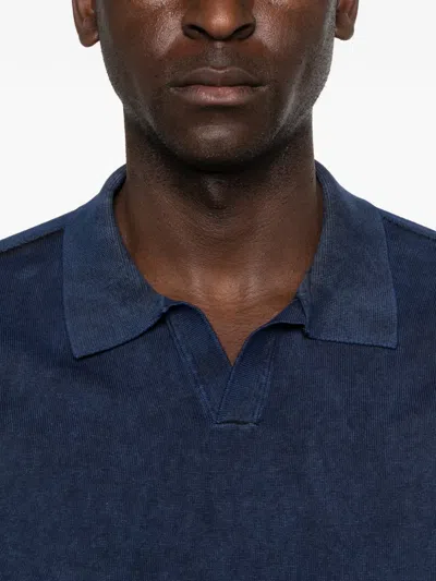 Arovescio Derby Knitted T-shirt In Blue