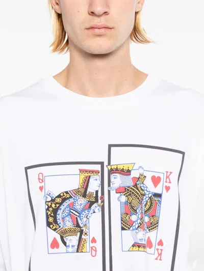 Les Hommes Printed T-shirt In White