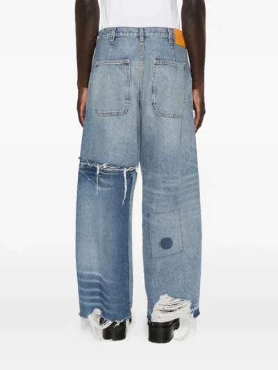 Gallery Dept. Patchwork Distressed Jeans In Blue
