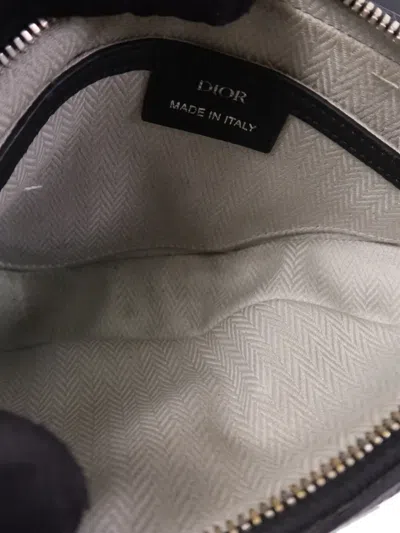 Pre-owned Dior Mini Saddle Shoulder Bag In Black