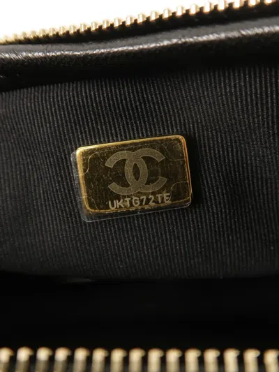 Pre-owned Chanel Duma Leather Backpack In Black