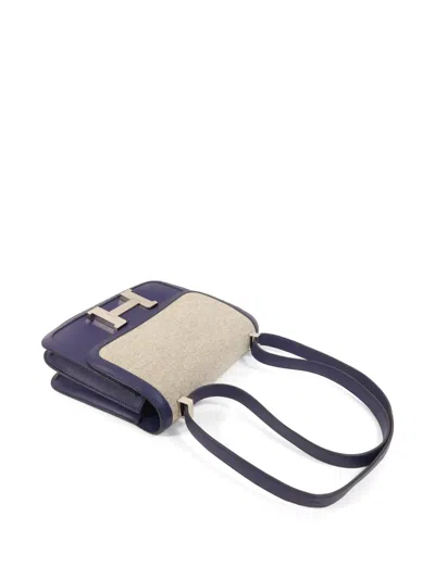 Pre-owned Hermes Constance Shoulder Bag In Blue