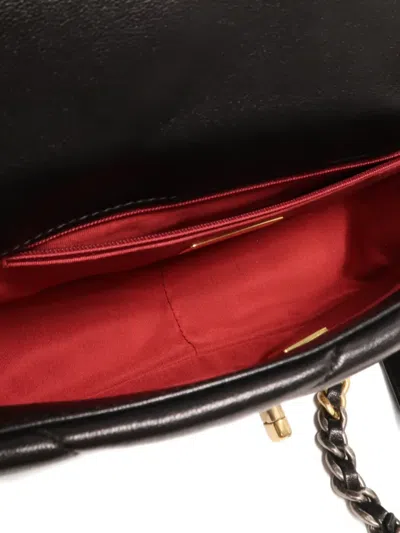 Pre-owned Chanel C19 Quilted Shoulder Bag In Black