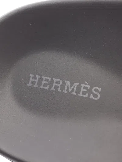 Pre-owned Hermes Chypre Touch-strap Sandals In Black