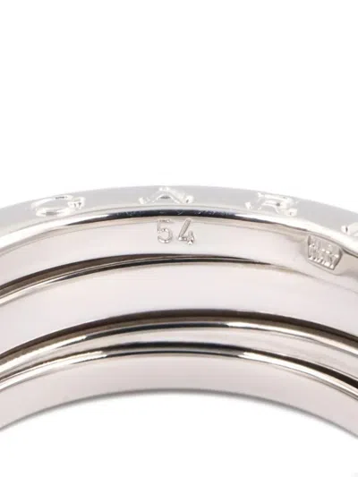 Pre-owned Bvlgari 2010s B-zero1 Three-band Ring In Silver